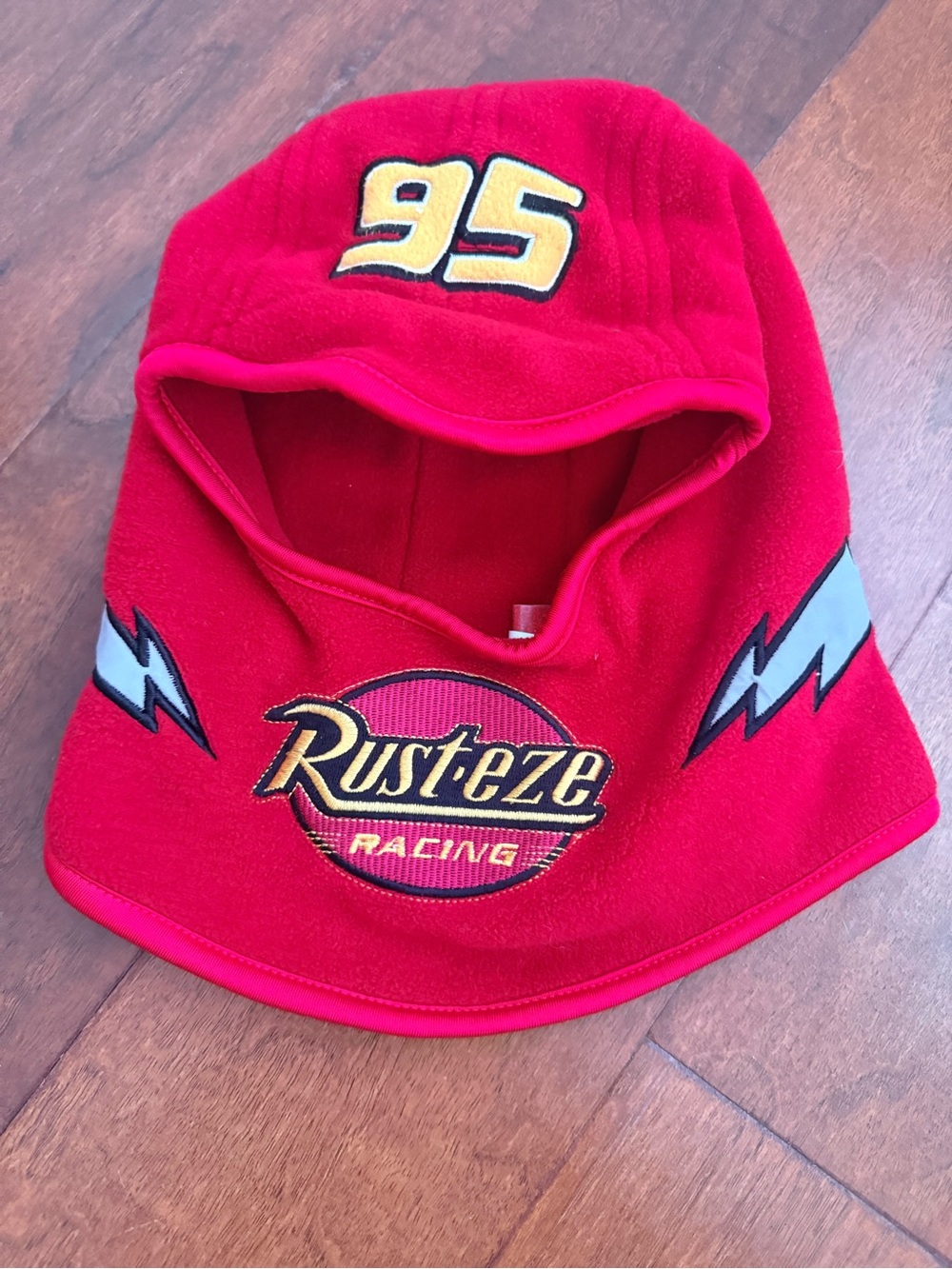 Disney Pixar Racing Kids Red Hooded Balaclava Top with '95' Patch